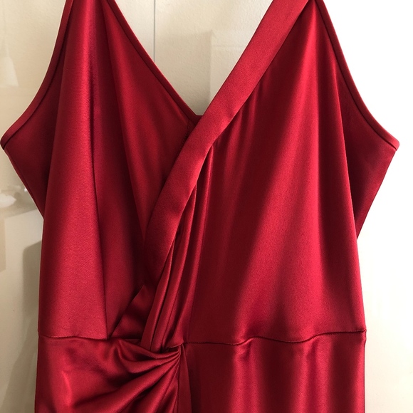 T by Alexander Wang satin twist midi dress, sz 4 - Picture 3 of 8